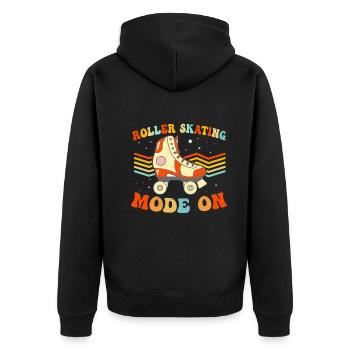 Roller Skates Roller Skating - Roller Skating Mode - Unisex Premium Organic Zip Hoodie - black - Back - Nico (187cm)