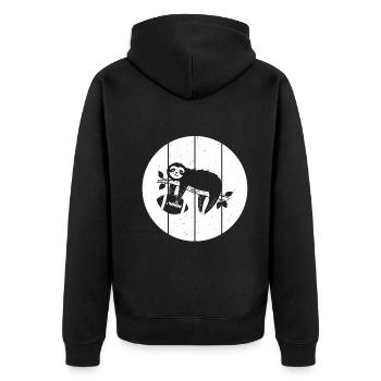Football américain paresseux Joueur de football paresseux - Veste à capuche bio Premium Unisexe - noir - Dos - Nico (187cm)