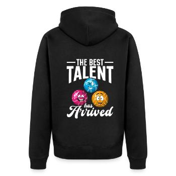 The best talent has arrived - Boccia Balls Bocce B - Unisex Premium Organic Zip Hoodie - black - Back - Nico (187cm)