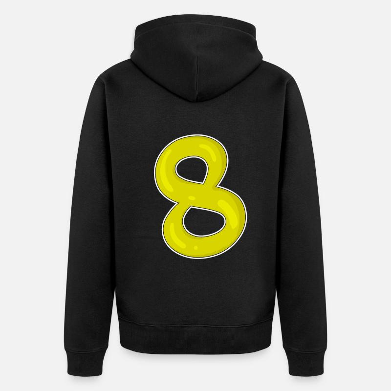 8 - Veste à capuche bio Premium Unisexe - noir