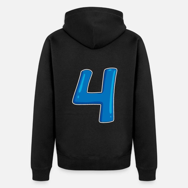 4 - Veste à capuche bio Premium Unisexe - noir