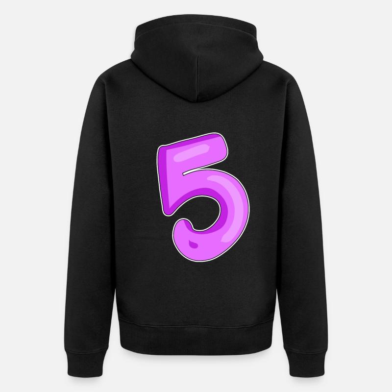 Numéro numéro 5 - Veste à capuche bio Premium Unisexe - noir
