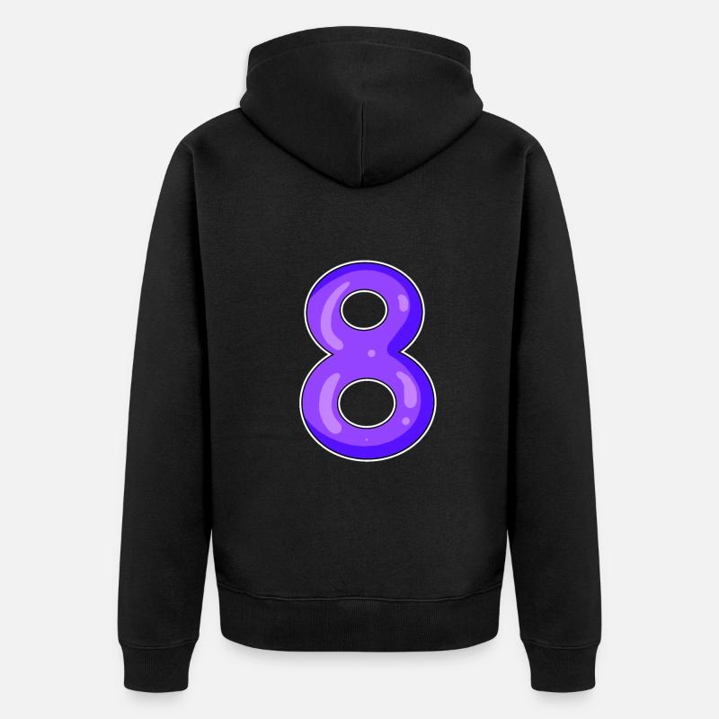 8 Huit - Veste à capuche bio Premium Unisexe - noir