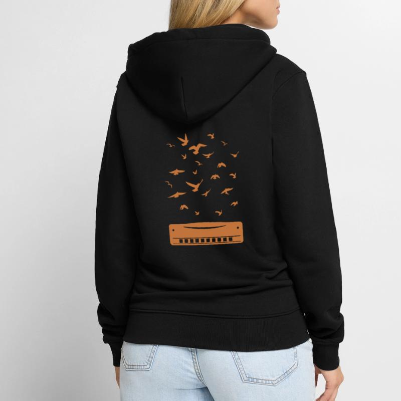Harmonica Musician Harmonica Player Harmonica Inst Unisex Premium Bio Zip Hoodie