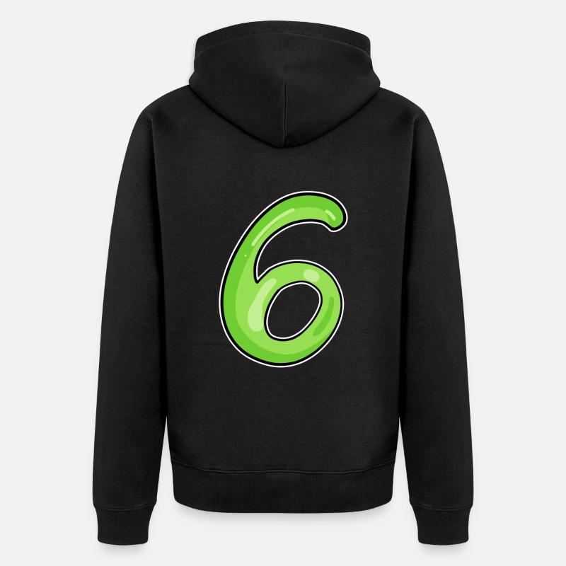 6 vert - Veste à capuche bio Premium Unisexe - noir