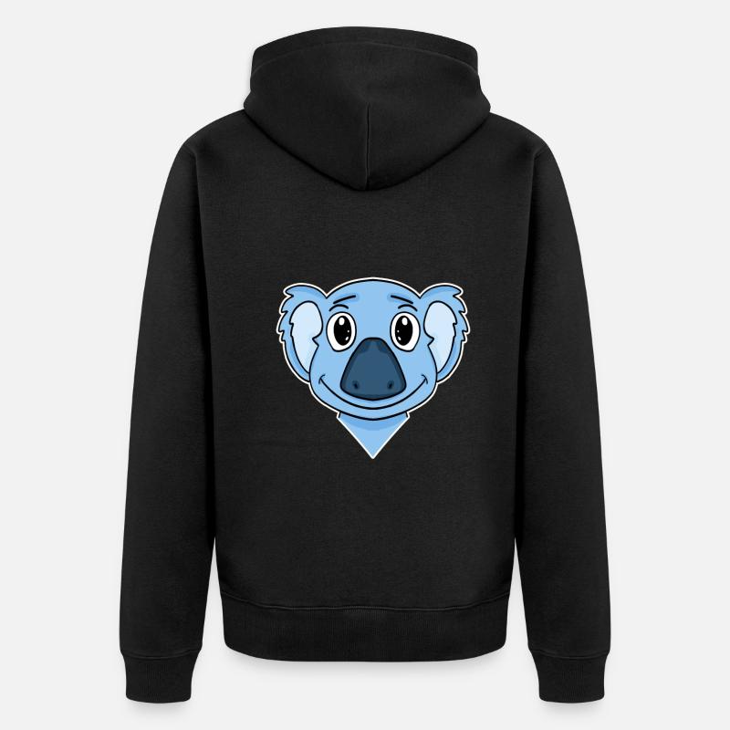 Koala Tête d’ours - Veste à capuche bio Premium Unisexe - noir