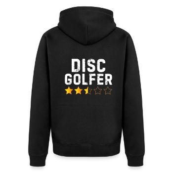 Disc Golf drôle avec avis 5 étoiles - Disc Golf - Veste à capuche bio Premium Unisexe - noir - Dos - Nico (187cm)