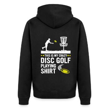C’est ma chemise de disc golf fou Disc Golf - Veste à capuche bio Premium Unisexe - noir - Dos - Nico (187cm)