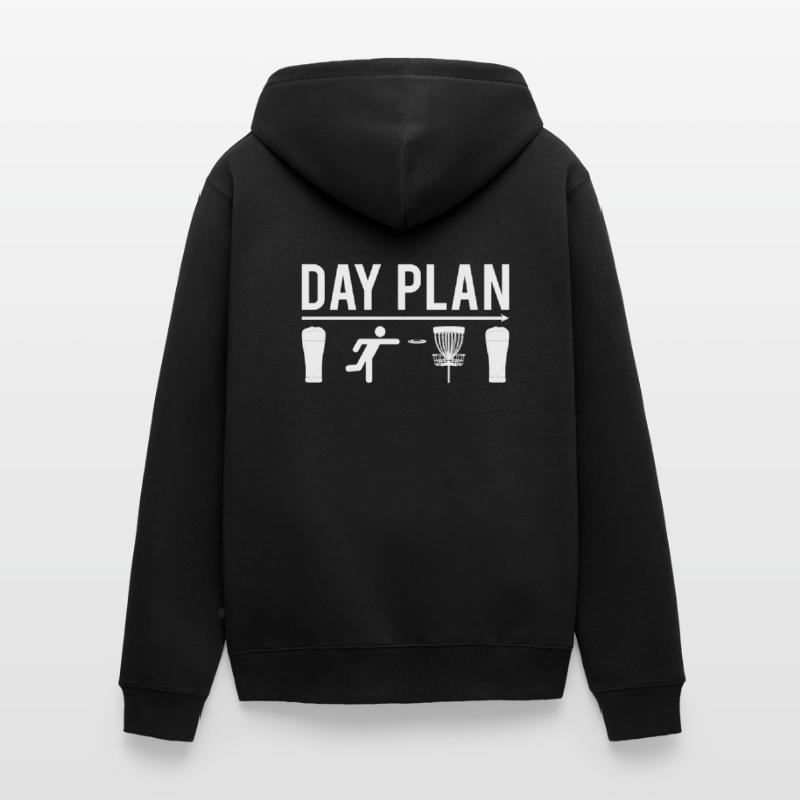 Disc Golf Day Plan Disc Golf Player Disc Golfing Unisex Premium Bio Zip Hoodie