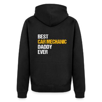 Meilleur Papa Mécanicien Automobile de tous les temps - Papa Mécanicien Automobile - Veste à capuche bio Premium Unisexe - noir - Dos - Nico (187cm)