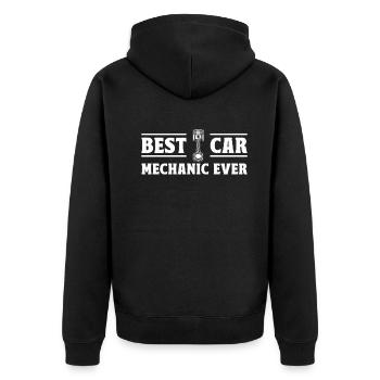 Best Car Mechanic ever - Auto Mechanic Car Mechani - Unisex Premium Organic Zip Hoodie - black - Back - Nico (187cm)