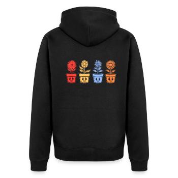 Gardening Funny Flower Plant Lover Hobby Gardener - Unisex Premium Bio Zip Hoodie - Schwarz - Hinten - Nico (187cm)