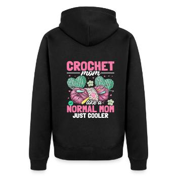 Crochet maman comme une maman normale juste plus cool - Croche - Veste à capuche bio Premium Unisexe - noir - Dos - Nico (187cm)