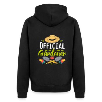 Landscaper Hobby Gardener Gardening - Official Gar - Unisex Premium Organic Zip Hoodie - black - Back - Nico (187cm)