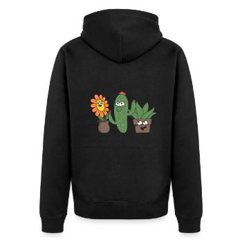 Hobby Gardener Gardening Funny Garden Plants - Unisex Premium Bio Zip Hoodie - Schwarz - Hinten - Nico (187cm)