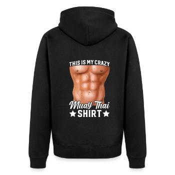 C’est ma chemise folle de Muay Thai Muay Thai Fighter - Veste à capuche bio Premium Unisexe - noir - Dos - Nico (187cm)