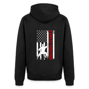 Karaté combat Karaté Combattant Karaté Arts Martiaux - Veste à capuche bio Premium Unisexe - noir - Dos - Nico (187cm)