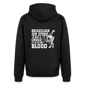 Le combattant de Jiu Jitsu brésilien n’est pas un choix, c’est le cas - Veste à capuche bio Premium Unisexe - noir - Dos - Nico (187cm)