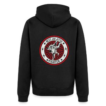 Meilleur combattant de Jiu Jitsu - Arts martiaux de Jiu Jitsu - Veste à capuche bio Premium Unisexe - noir - Dos - Nico (187cm)