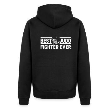 Meilleur combattant de judo de tous les temps - Meilleur combattant de judo - Veste à capuche bio Premium Unisexe - noir - Dos - Nico (187cm)
