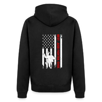 Meilleur combattant de judo de tous les temps - Judo Fighter Judo Martial - Veste à capuche bio Premium Unisexe - noir - Dos - Nico (187cm)
