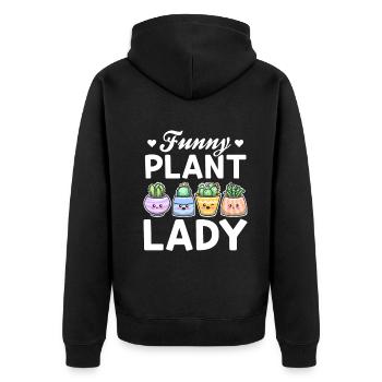 Jardinier Plante Amoureux Jardinier Fille - Drôle de Plante - Veste à capuche bio Premium Unisexe - noir - Dos - Nico (187cm)
