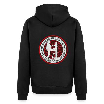 Funny Wing Chun - I am the best Wing Chun Fighter - Unisex Premium Organic Zip Hoodie - black - Back - Nico (187cm)