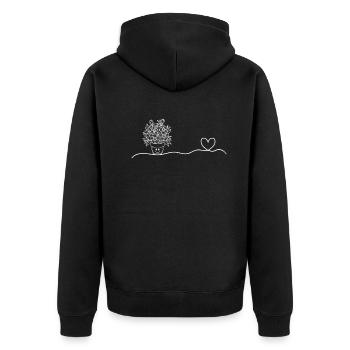 Jardinage Heartbeat pot de fleurs drôle - Jardinier - Veste à capuche bio Premium Unisexe - noir - Dos - Nico (187cm)