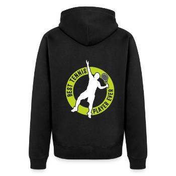 Best Tennis Player ever - Tennis Player Tennis - Unisex Premium Bio Zip Hoodie - Schwarz - Hinten - Nico (187cm)