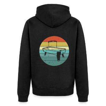 Air Hockey stick Air Hockey - Unisex Premium Organic Zip Hoodie - black - Back - Nico (187cm)