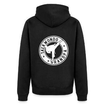Taekwondo Grand-père Taekwondo Combattant Taekwondo Gran - Veste à capuche bio Premium Unisexe - noir - Dos - Nico (187cm)