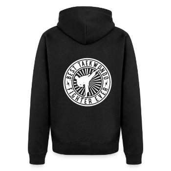 Meilleur combattant de taekwondo de tous les temps - Taekwondo - Veste à capuche bio Premium Unisexe - noir - Dos - Nico (187cm)
