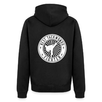 Meilleur combattant de taekwondo - Taekwondo - Veste à capuche bio Premium Unisexe - noir - Dos - Nico (187cm)
