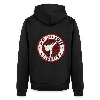 Meilleur combattant de taekwondo - Taekwondo Martial Arts - Veste à capuche bio Premium Unisexe - noir - Dos - Nico (187cm)