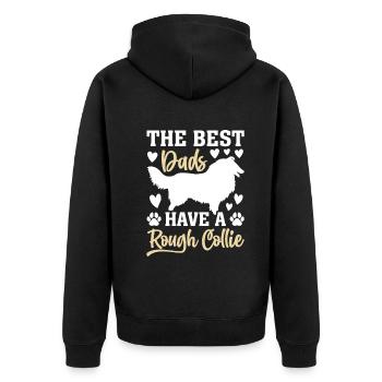 Rough Collie Daddy - Les meilleurs papas ont un Rough Co - Veste à capuche bio Premium Unisexe - noir - Dos - Nico (187cm)