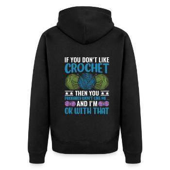 Si vous n’aimez pas le crochet, vous n’aimerez probablement pas - Veste à capuche bio Premium Unisexe - noir - Dos - Nico (187cm)