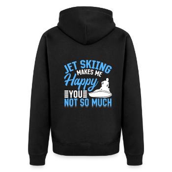 Le jetski me rend heureux pas tant que ça - Jetski - Veste à capuche bio Premium Unisexe - noir - Dos - Nico (187cm)