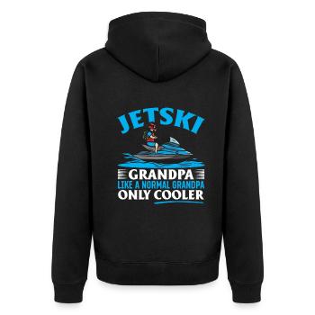 Jetski Papi comme un Papi normal juste plus cool - Veste à capuche bio Premium Unisexe - noir - Dos - Nico (187cm)