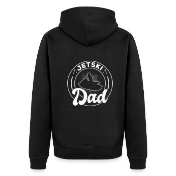 Jetski Dad Jetski Driver Jetski Daddy Jetski - Unisex Premium Bio Zip Hoodie - Schwarz - Hinten - Nico (187cm)