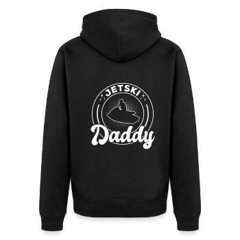Jetski Daddy Jetski Driver Jetski Dad Jetski - Unisex Premium Bio Zip Hoodie - Schwarz - Hinten - Nico (187cm)