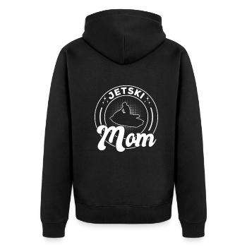Jetski Mom Jetski Driver Jetski Mama Jetski - Unisex Premium Bio Zip Hoodie - Schwarz - Hinten - Nico (187cm)