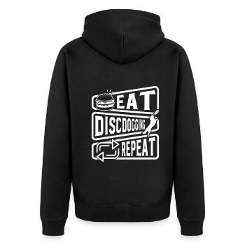 Eat Discdogging Repeat - Disc Dogging Discdogging - Veste à capuche bio Premium Unisexe - noir - Dos - Nico (187cm)