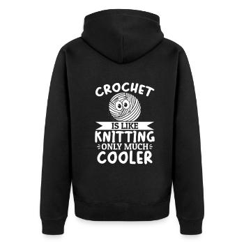 Le crochet, c’est comme le tricot, mais en beaucoup plus cool - Croche - Veste à capuche bio Premium Unisexe - noir - Dos - Nico (187cm)