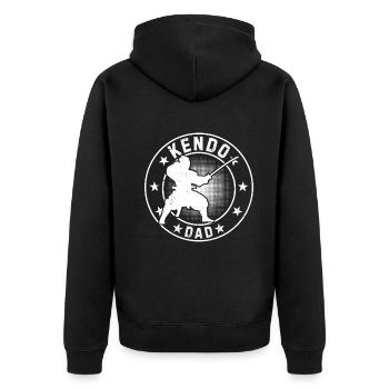 Kendo Combattant Papa Kendo Lutteur Kendo Papa - Veste à capuche bio Premium Unisexe - noir - Dos - Nico (187cm)