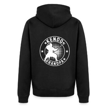 Kendo combattant grand-père Kendo lutteur Kendo grand-père - Veste à capuche bio Premium Unisexe - noir - Dos - Nico (187cm)