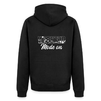 Jetski Weekend Mode On - Funny Jetski Rider - Unisex Premium Bio Zip Hoodie - Schwarz - Hinten - Nico (187cm)