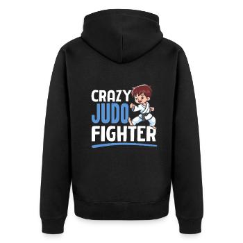 Judoka Judo Kids - Crazy Judo Fighter - Veste à capuche bio Premium Unisexe - noir - Dos - Nico (187cm)
