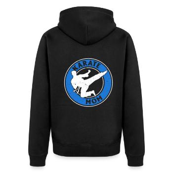 Karaté Maman Karaté Fighting Mama Karaté Combattante - Veste à capuche bio Premium Unisexe - noir - Dos - Nico (187cm)