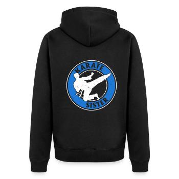 Karaté Sœur Karaté Sœur Combat Karaté - Veste à capuche bio Premium Unisexe - noir - Dos - Nico (187cm)