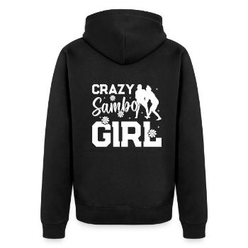 Crazy Sambo Girl - Sambo Lutte Combat Sambo - Veste à capuche bio Premium Unisexe - noir - Dos - Nico (187cm)
